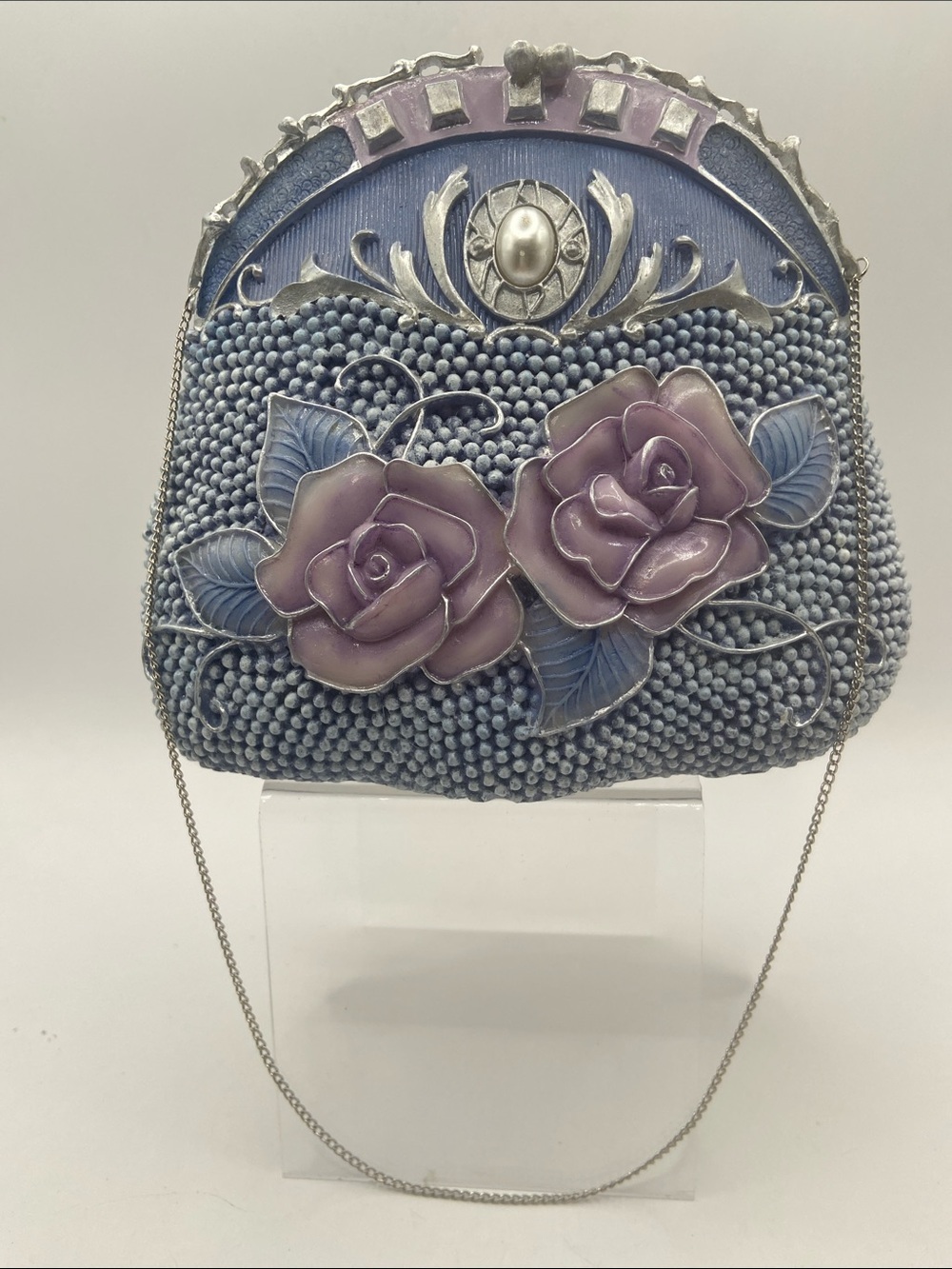 Vintage Victorian Art Deco Micro Beading Evening Bag Vanity Decor Feminine